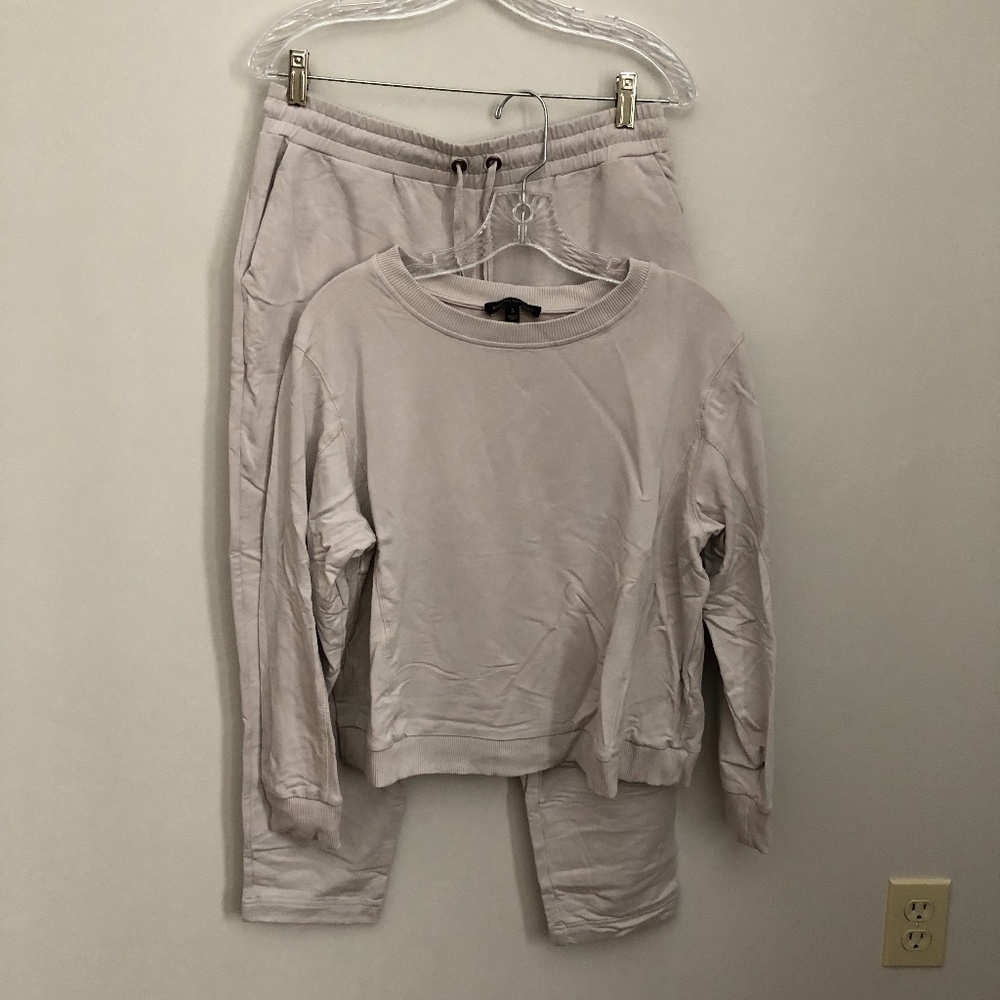 Banana Republic Co-Ord Casual Athleisure Set Cream Color Women's Small/Medium